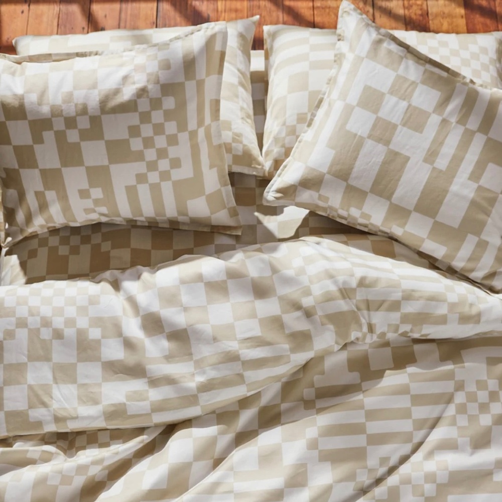 Dusen Dusen Duvet Check Set - Duvet Cover & 2 Pillow Shams Full/Queen